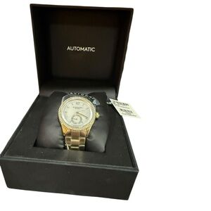 Coach Automatic Gold Tone Crystal Bezel Watch | NWT | Box Included